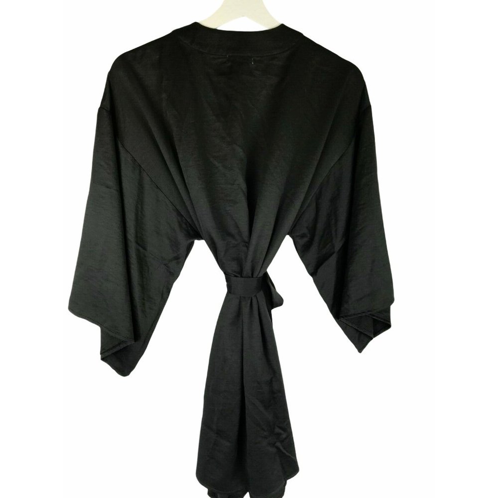 NEW Nordstrom Shimera Silky Short Spa Robe Black M